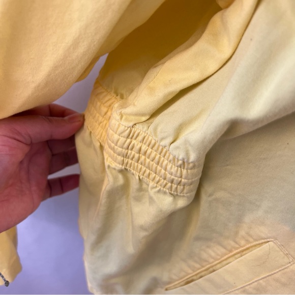 Casual Corner Annex Jacket Womens L Petite Large Yellow Full Zip Hooded Coat - Picture 3 of 5